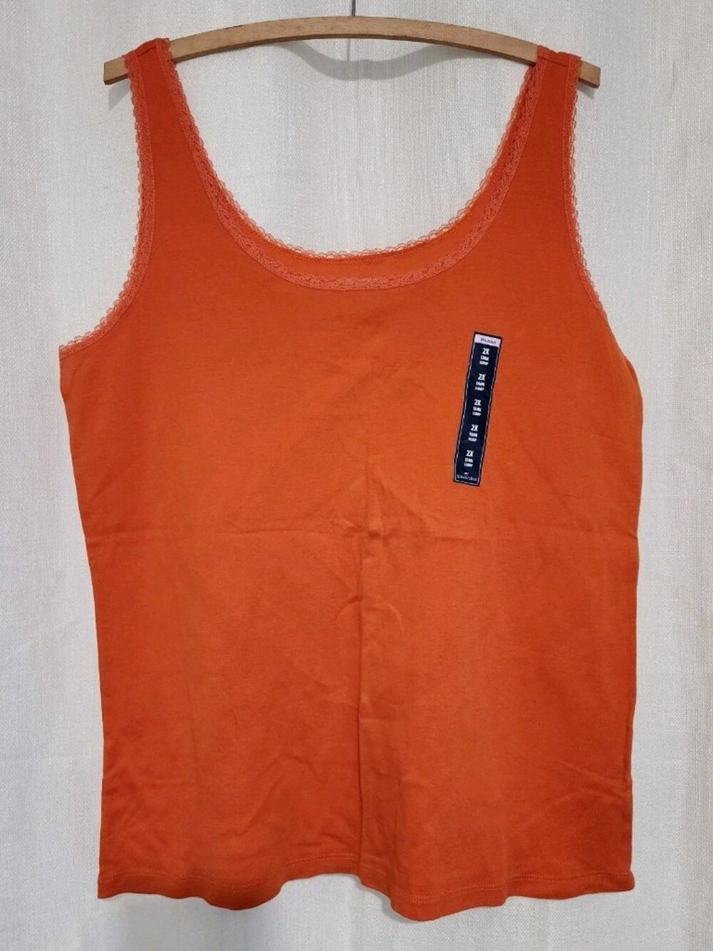 St Johns Bay Women's Tank Top Sleeveless Orange Size 2X NWT